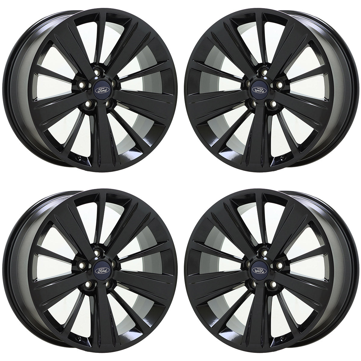 20" Ford Explorer Gloss Black wheels rims Factory OEM set 2011-2019 10183